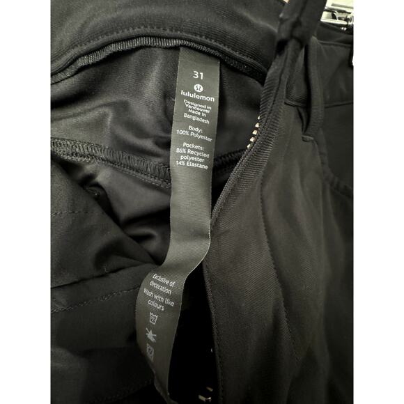 LULULEMON Mens Active Althleisure ABC PANT SLIM Black Size 31 - Picture 3 of 7